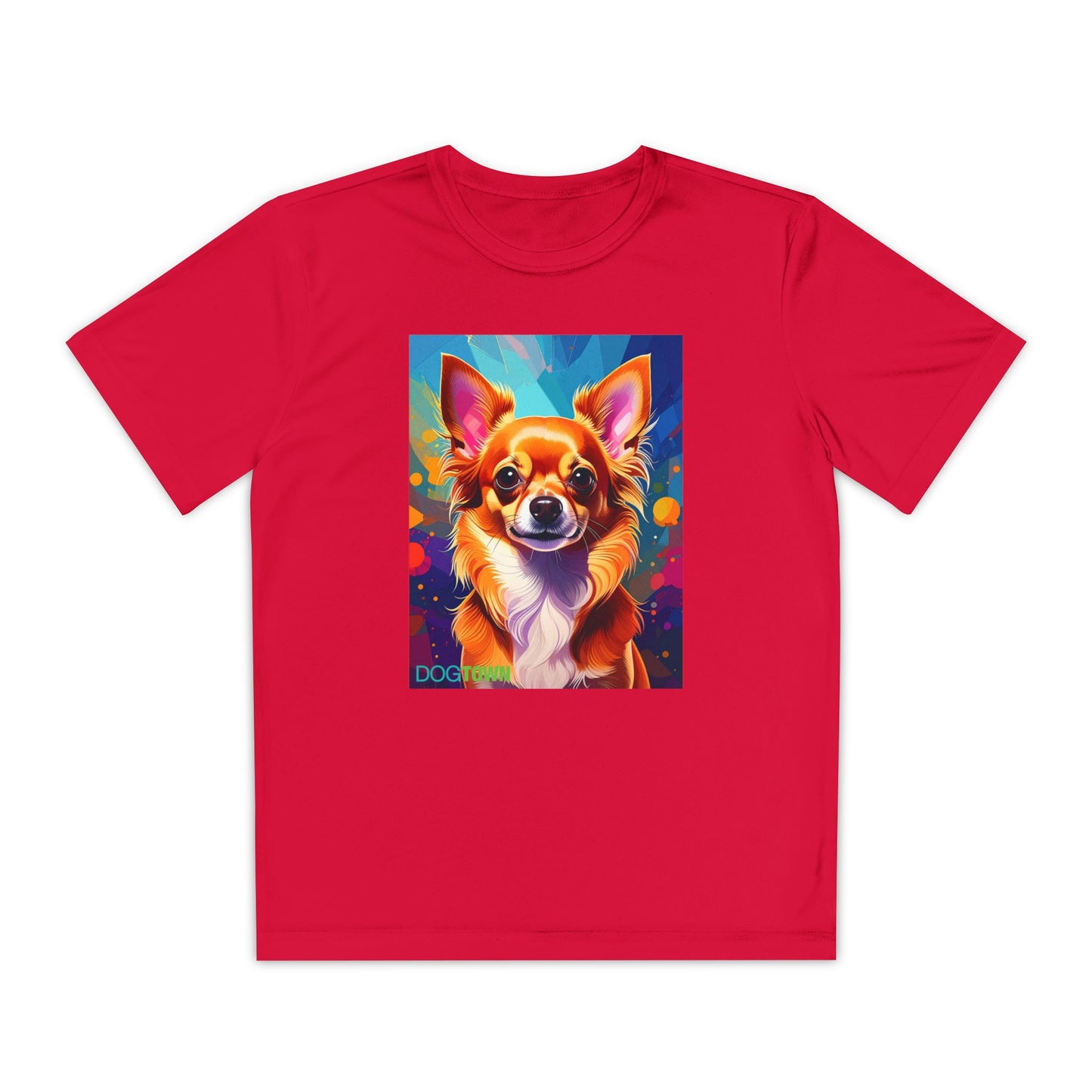 Pup Art Canvas - Kid's Sport Short Sleeve Tee (Chihuauha)