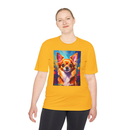 Pup Art Canvas Unisex Moisture Wicking Tee (Chihuahua)