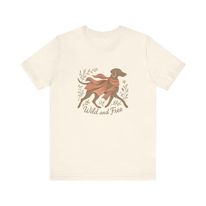 Dogtown Boho Revival "Wild and Free" Unisex Jersey Tee (Weimaraner)