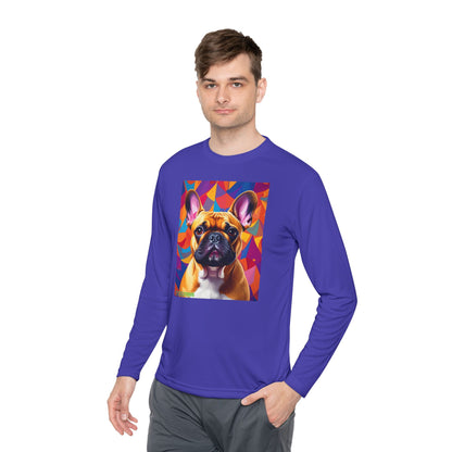 Pup Art Canvas Sport Long Sleeve Tee (French Bulldog)