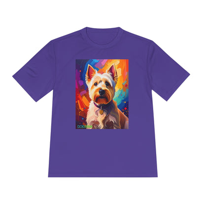 Pup Art Canvas Unisex Moisture Wicking Tee (West Highland White Terrier (Westie))