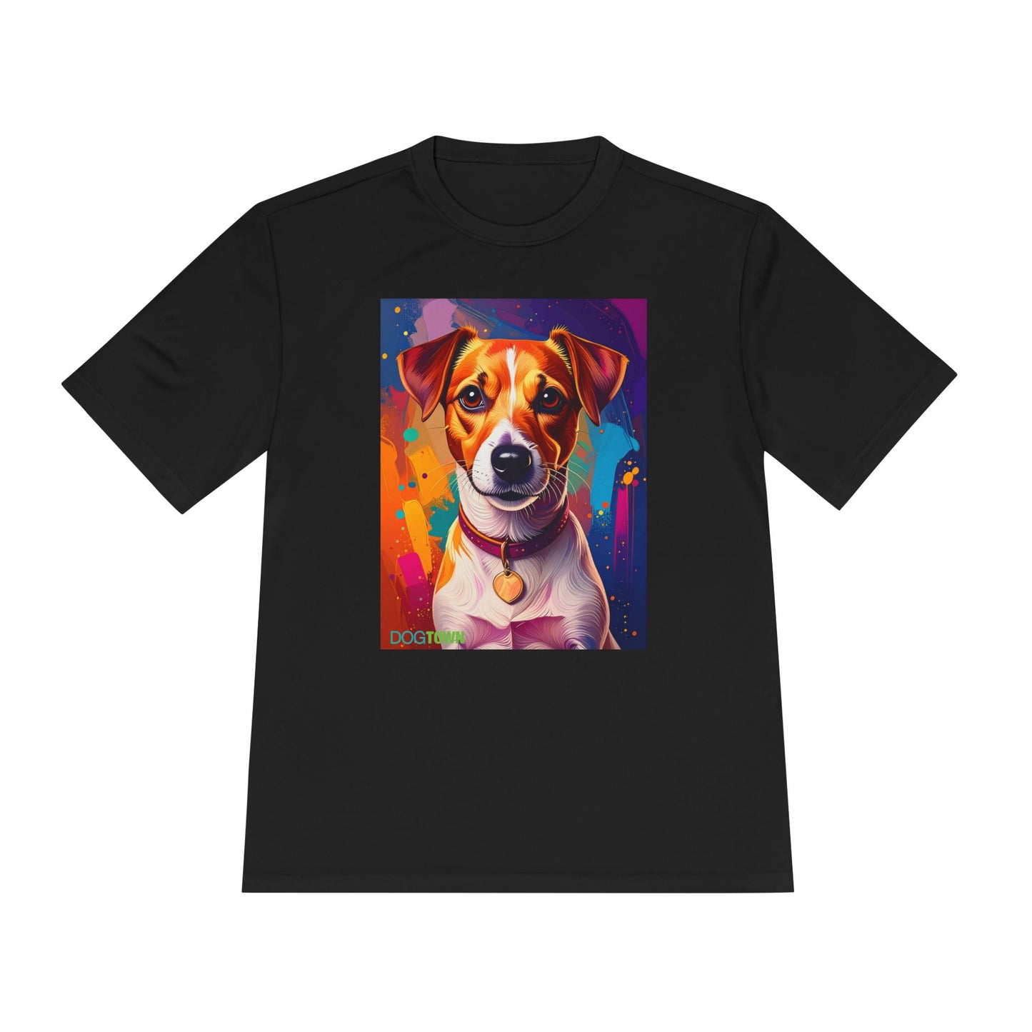 Pup Art Canvas Unisex Moisture Wicking Tee (Jack Russell Terrier)