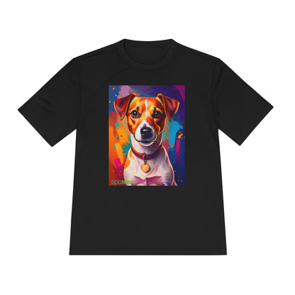 Pup Art Canvas Unisex Moisture Wicking Tee (Jack Russell Terrier)