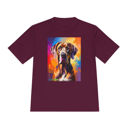 Pup Art Canvas Unisex Moisture Wicking Tee (Great Dane)