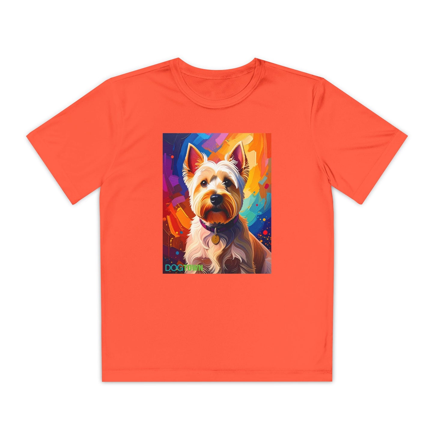 Pup Art Canvas - Kid's Sport Short Sleeve Tee (West Highland White Terrier)