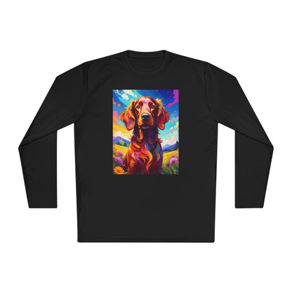 Pup Art Canvas Sport Long Sleeve Tee (Irish Setter)