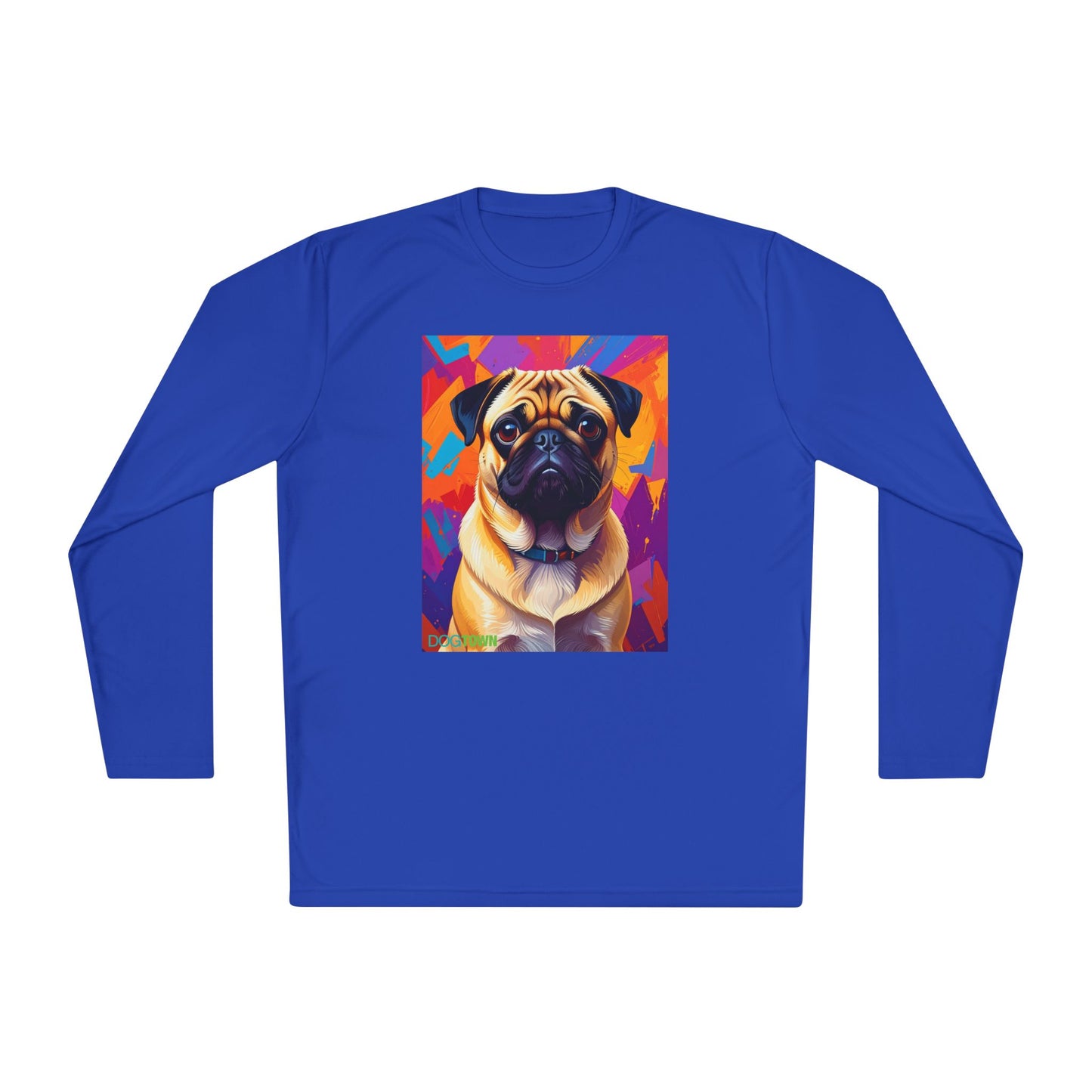 Pup Art Canvas Sport Long Sleeve Tee (Pug)