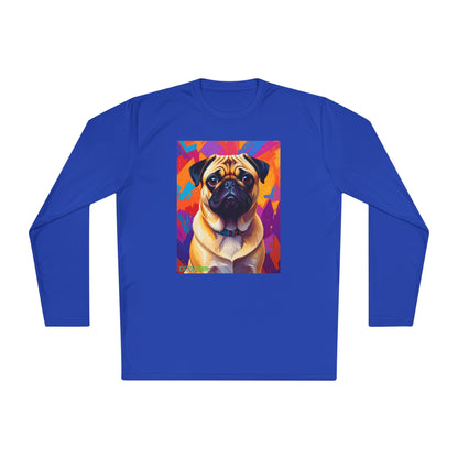 Pup Art Canvas Sport Long Sleeve Tee (Pug)
