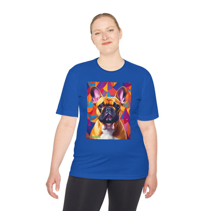 Pup Art Canvas Unisex Moisture Wicking Tee (French Bulldog)