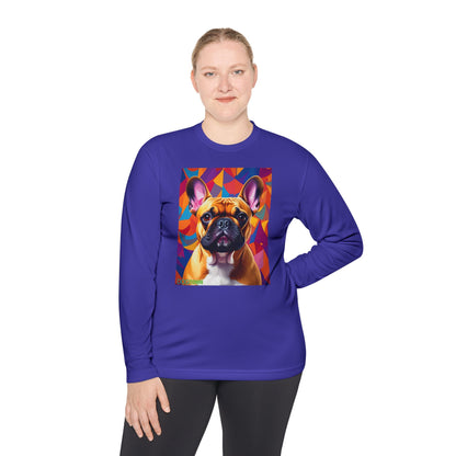 Pup Art Canvas Sport Long Sleeve Tee (French Bulldog)