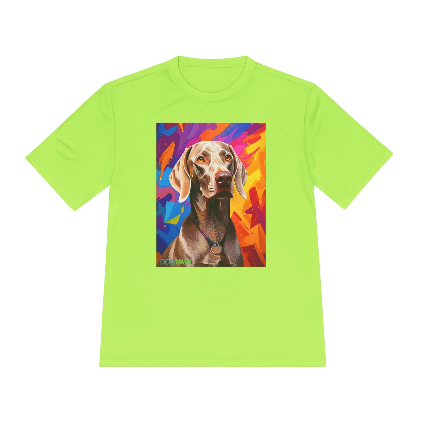 Pup Art Canvas Unisex Moisture Wicking Tee (Weimaraner)