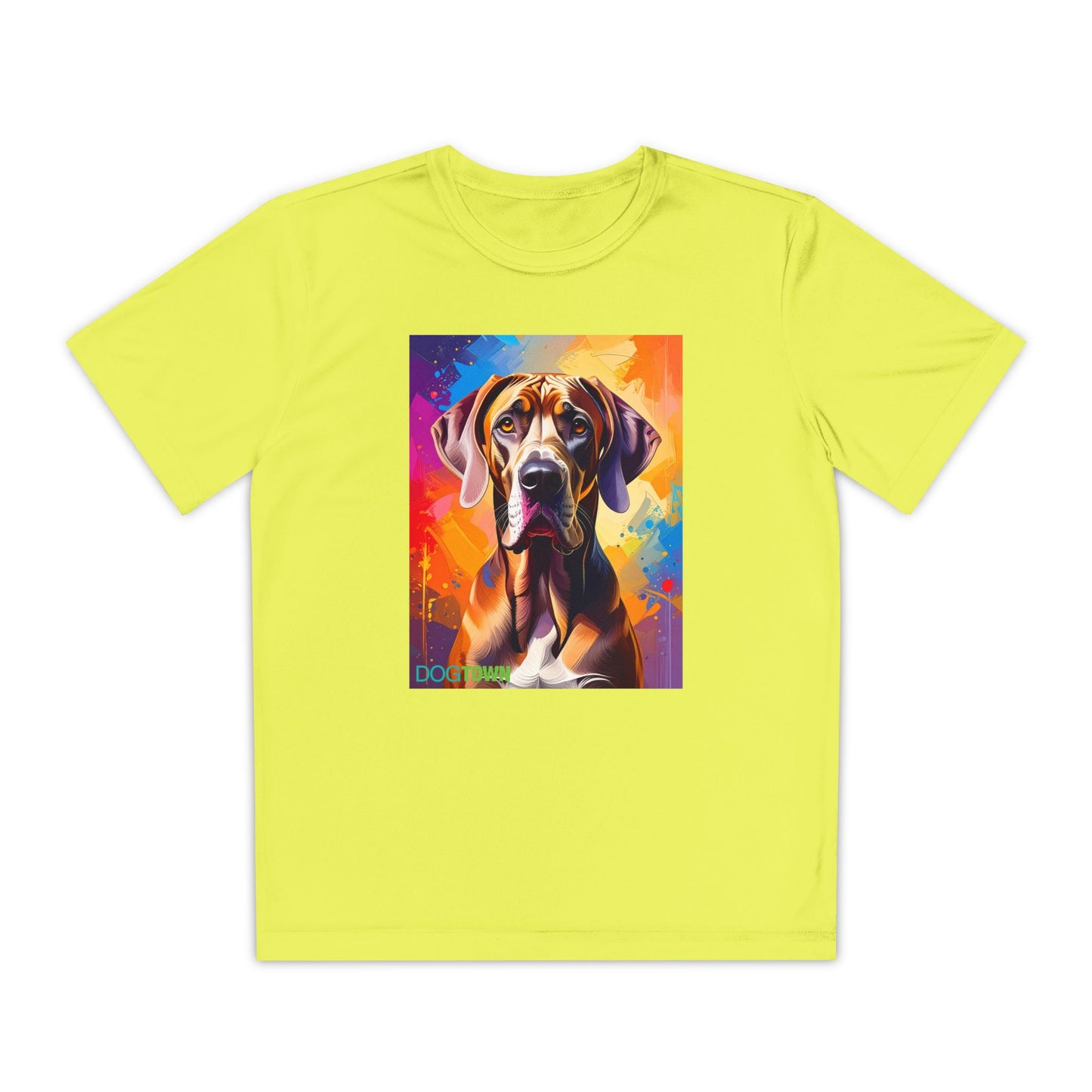 Pup Art Canvas - Kid's Sport Short Sleeve Tee (Great Dane)