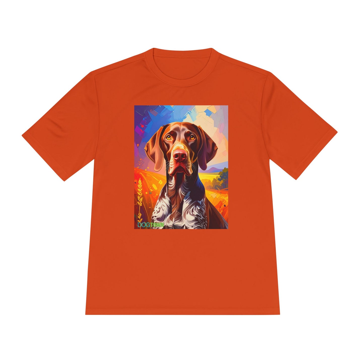 Pup Art Canvas Unisex Moisture Wicking Tee (German Shorthaired Pointer)