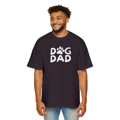 Dog Dad Heavy Oversized Tee, Perfect Gift for Dog Lovers, Casual Comfort, Father's Day, Pet Parent Apparel