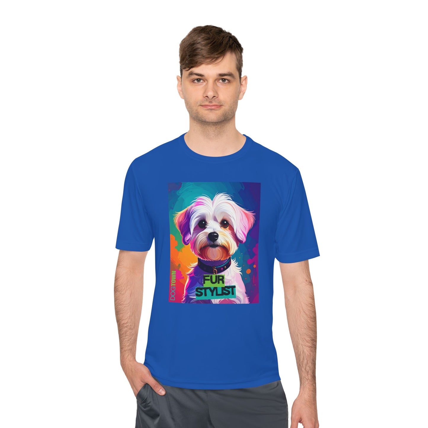 Dogtown Fur Stylist Groomer Shirt (Colorful with Havanese)