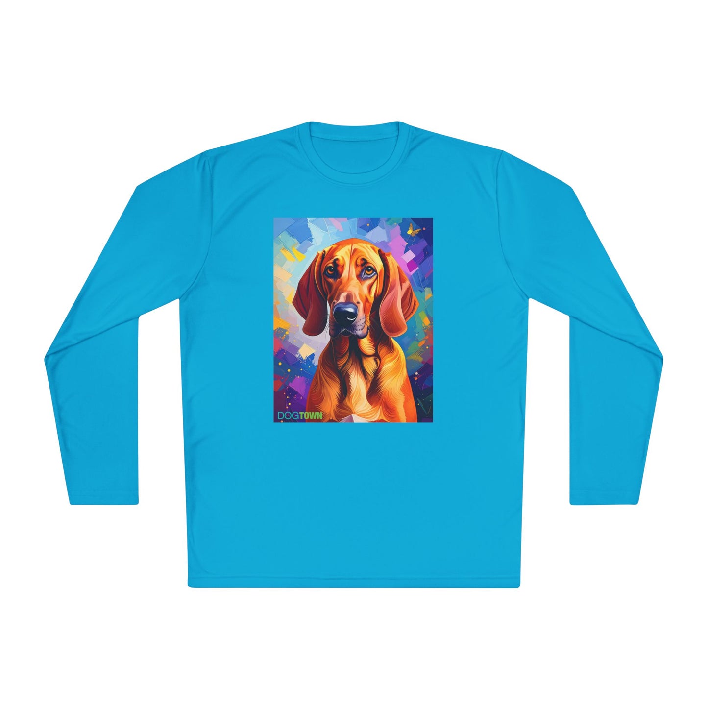 Pup Art Canvas Sport Long Sleeve Tee (Redbone Coonhound)