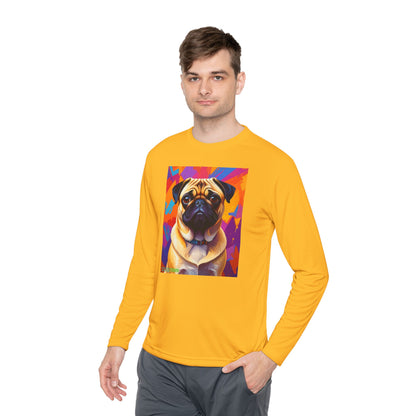 Pup Art Canvas Sport Long Sleeve Tee (Pug)