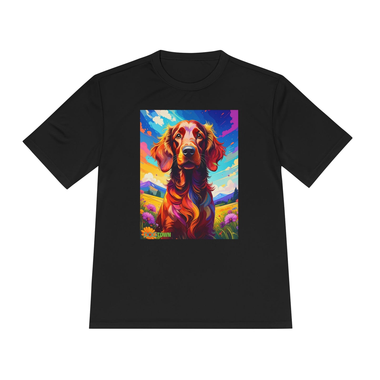 Pup Art Canvas Unisex Moisture Wicking Tee (Irish Setter)