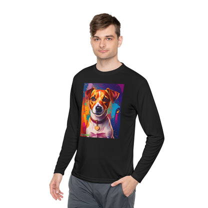 Pup Art Canvas Sport Long Sleeve Tee (Jack Russell Terrier)