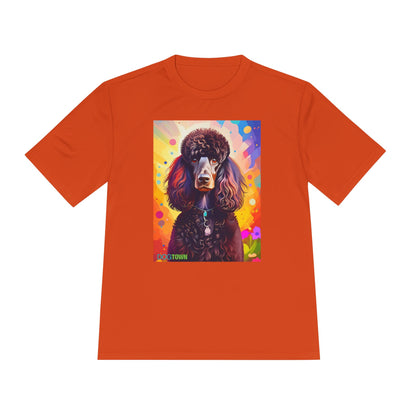 Pup Art Canvas Unisex Moisture Wicking Tee (Poodle Standard)
