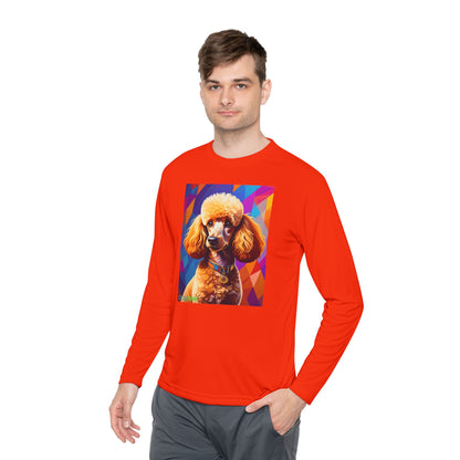 Pup Art Canvas Sport Long Sleeve Tee (Mini Poodle)