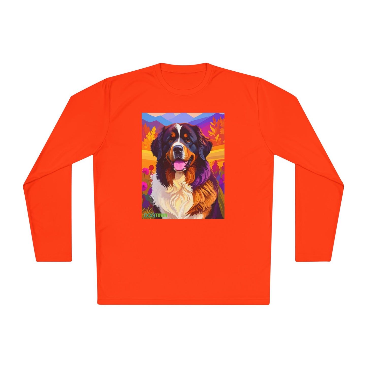 Pup Art Canvas Sport Long Sleeve Tee (Bernese Mountain Dog)