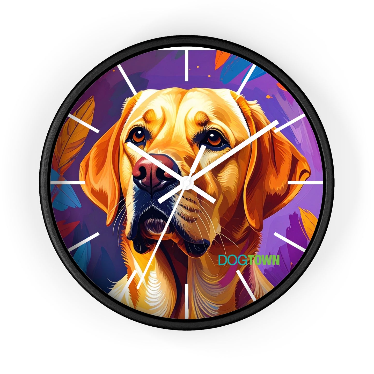 Dog Portrait Wall Clock, Colorful Pet Decor, Unique Gift for Dog Lovers, Home Office Wall Art, Labrador Retriever Clock