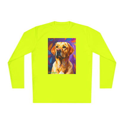 Pup Art Canvas Sport Long Sleeve Tee (Yellow Lab)