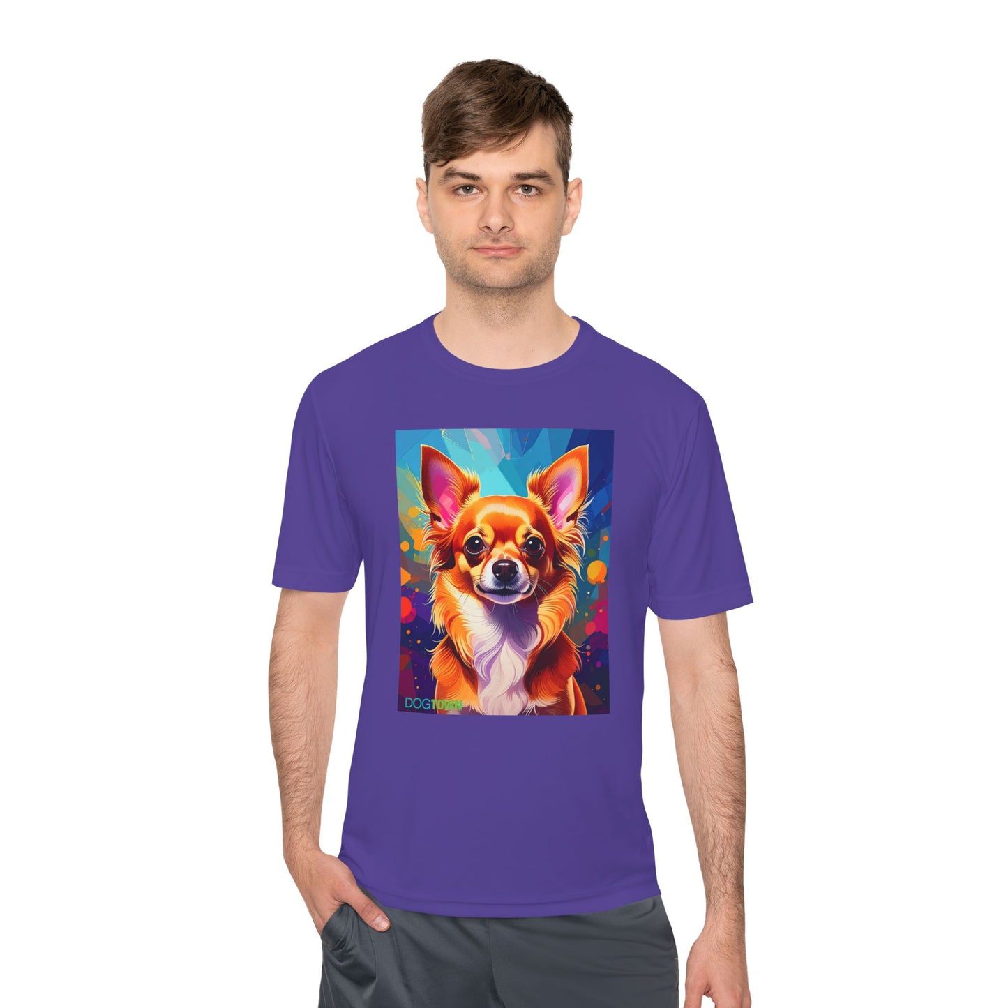 Pup Art Canvas Unisex Moisture Wicking Tee (Chihuahua)