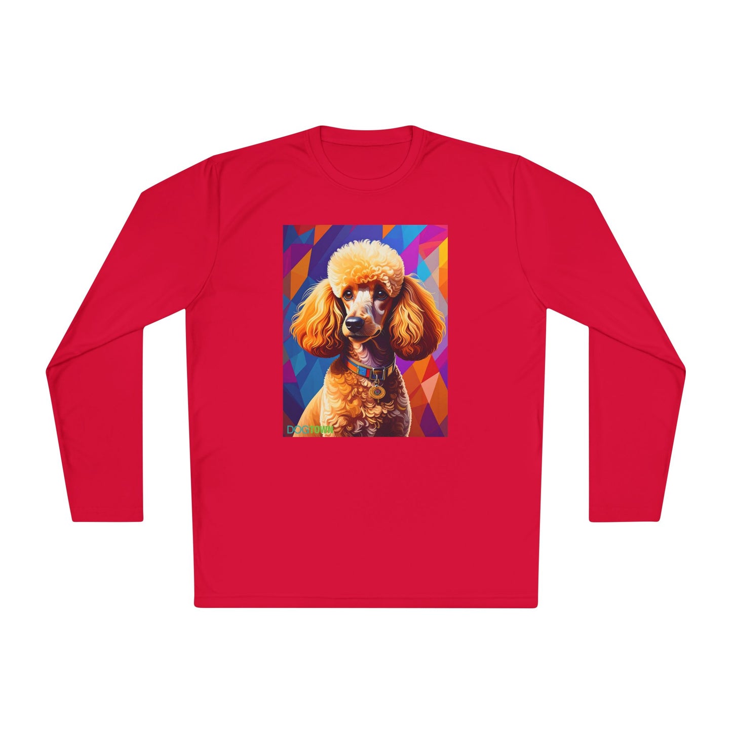 Pup Art Canvas Sport Long Sleeve Tee (Mini Poodle)