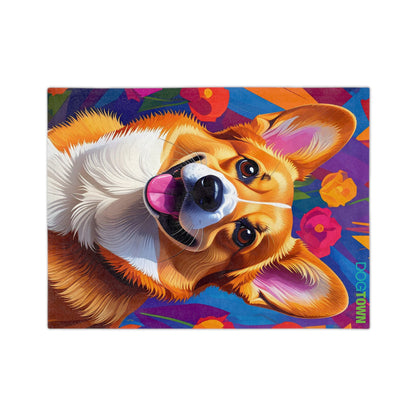 Dogtown Corgi Soft Microfiber Blanket