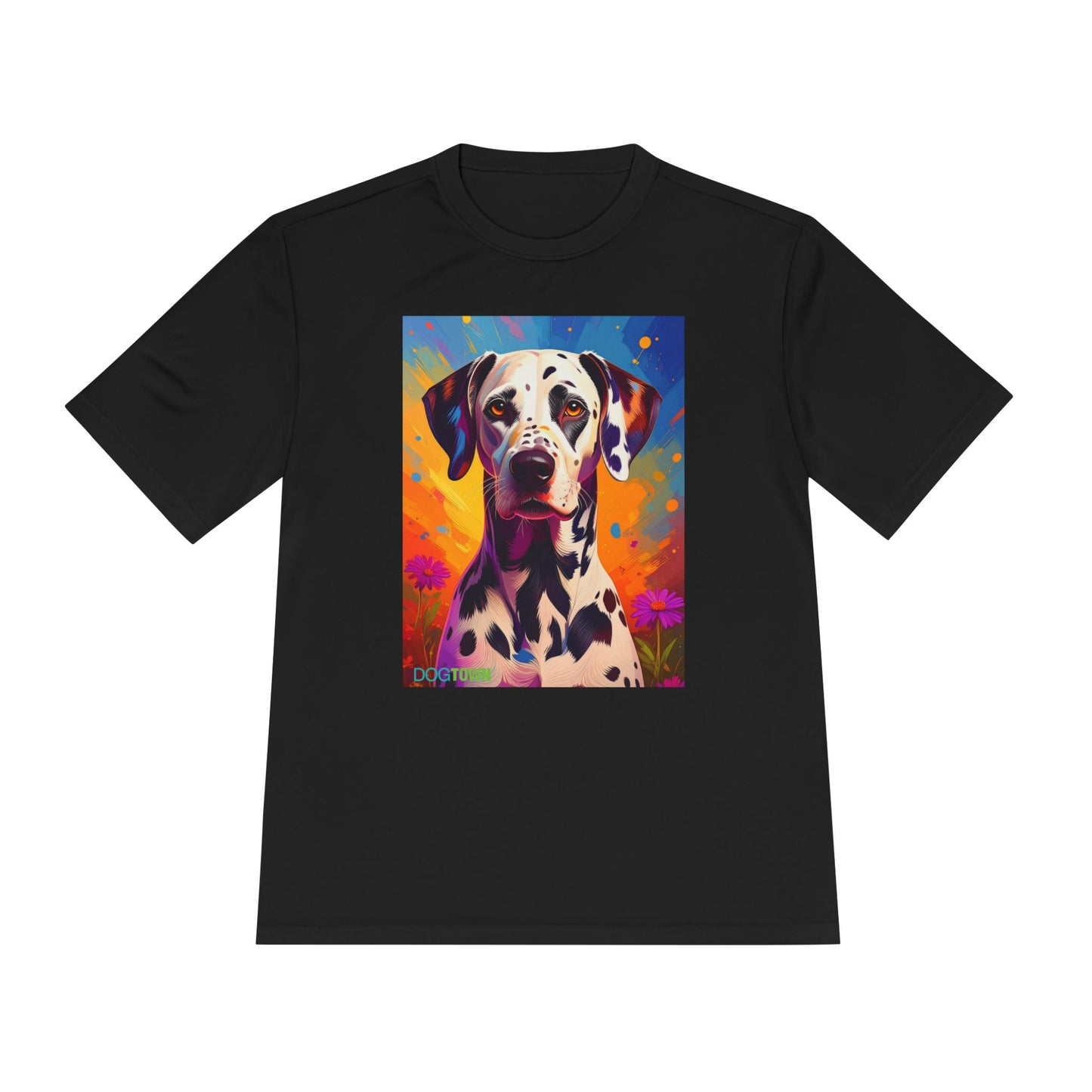 Pup Art Canvas Unisex Moisture Wicking Tee (Dalmation)