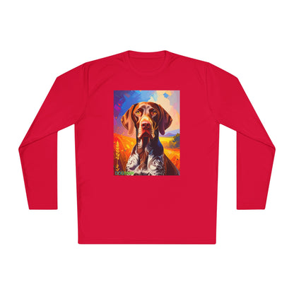 Pup Art Canvas Sport Long Sleeve Tee (German Shorthaired Pointer)