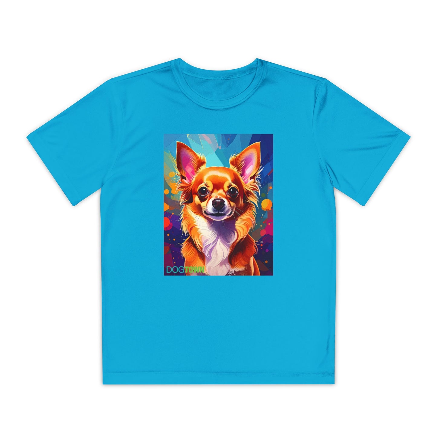 Pup Art Canvas - Kid's Sport Short Sleeve Tee (Chihuauha)