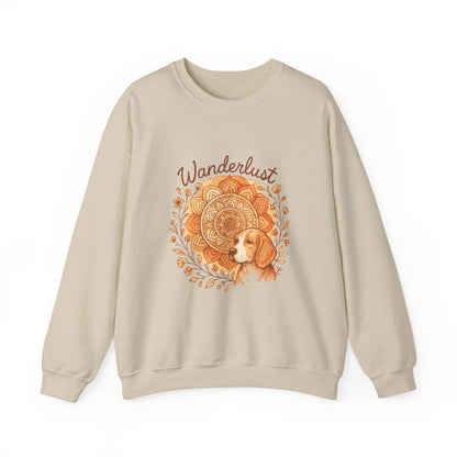 Dogtown Boho Revival "Wanderlust" Unisex Heavy Blend™ Crewneck Sweatshirt (Beagle)