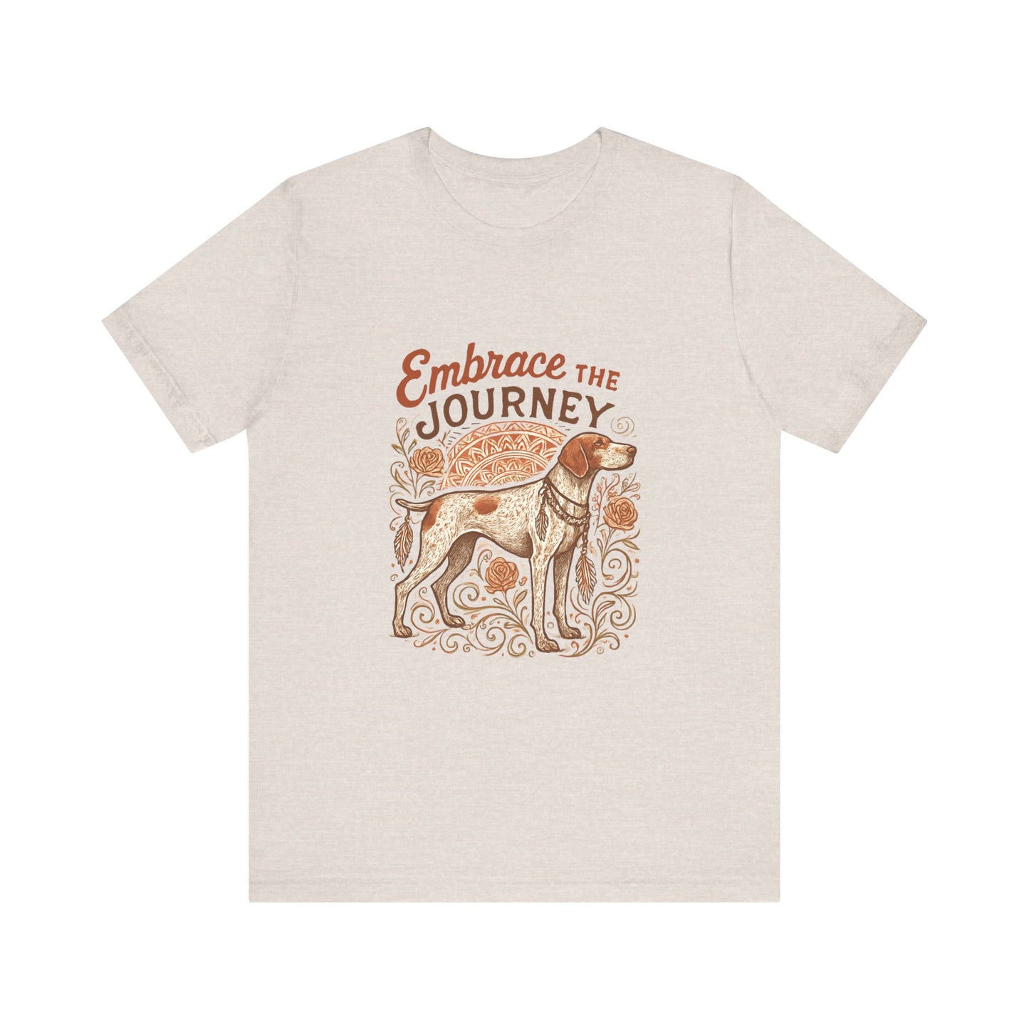 Dogtown Boho Revival "Embrace the Journey" Unisex Jersey Short Sleeve Tee (German Shorthaired Pointer)