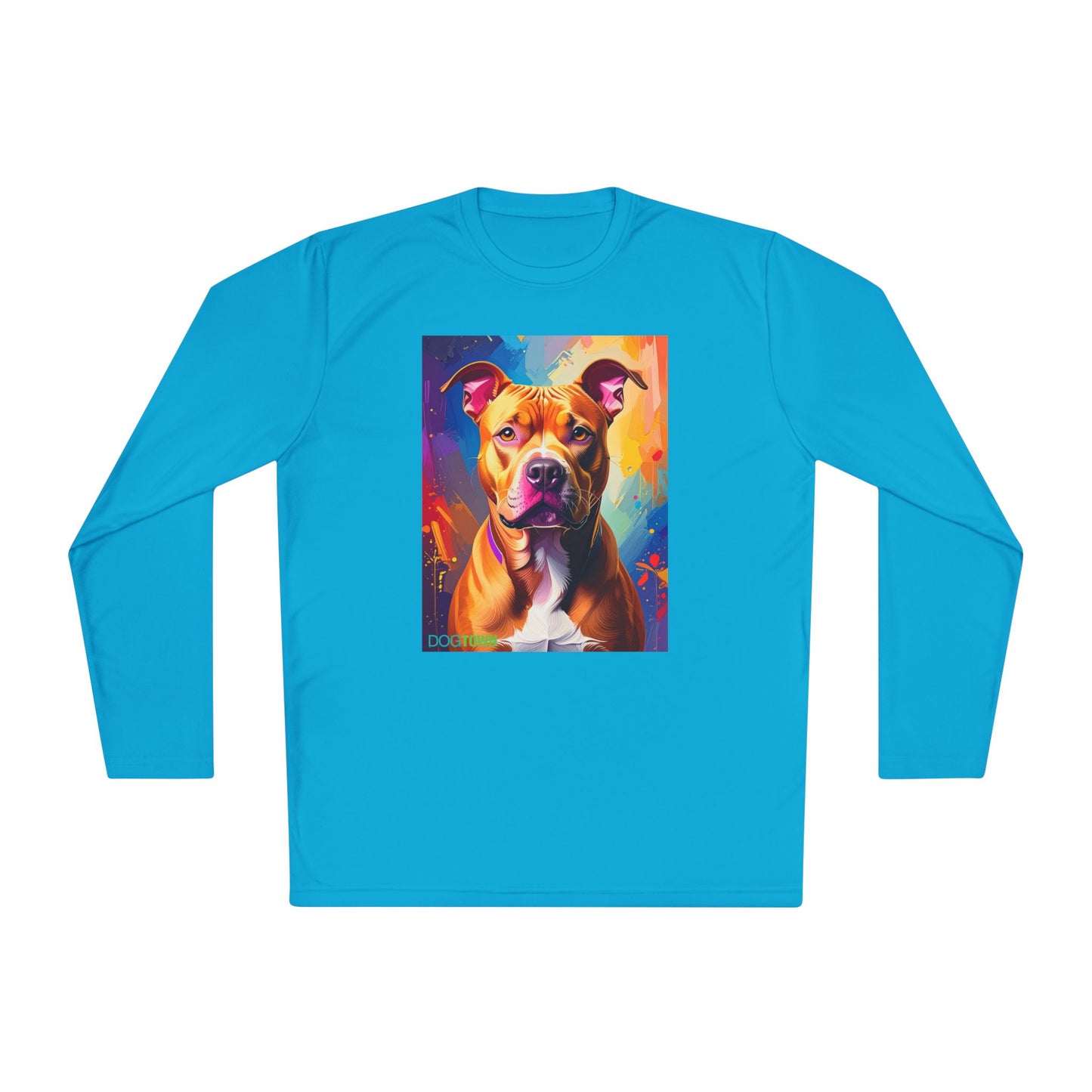 Pup Art Canvas Sport Long Sleeve Tee (Pit Bull)
