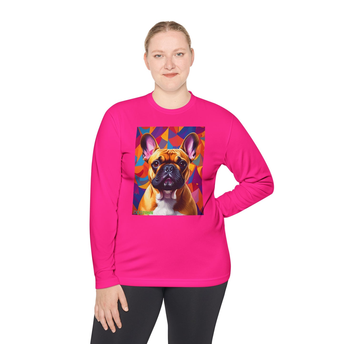 Pup Art Canvas Sport Long Sleeve Tee (French Bulldog)