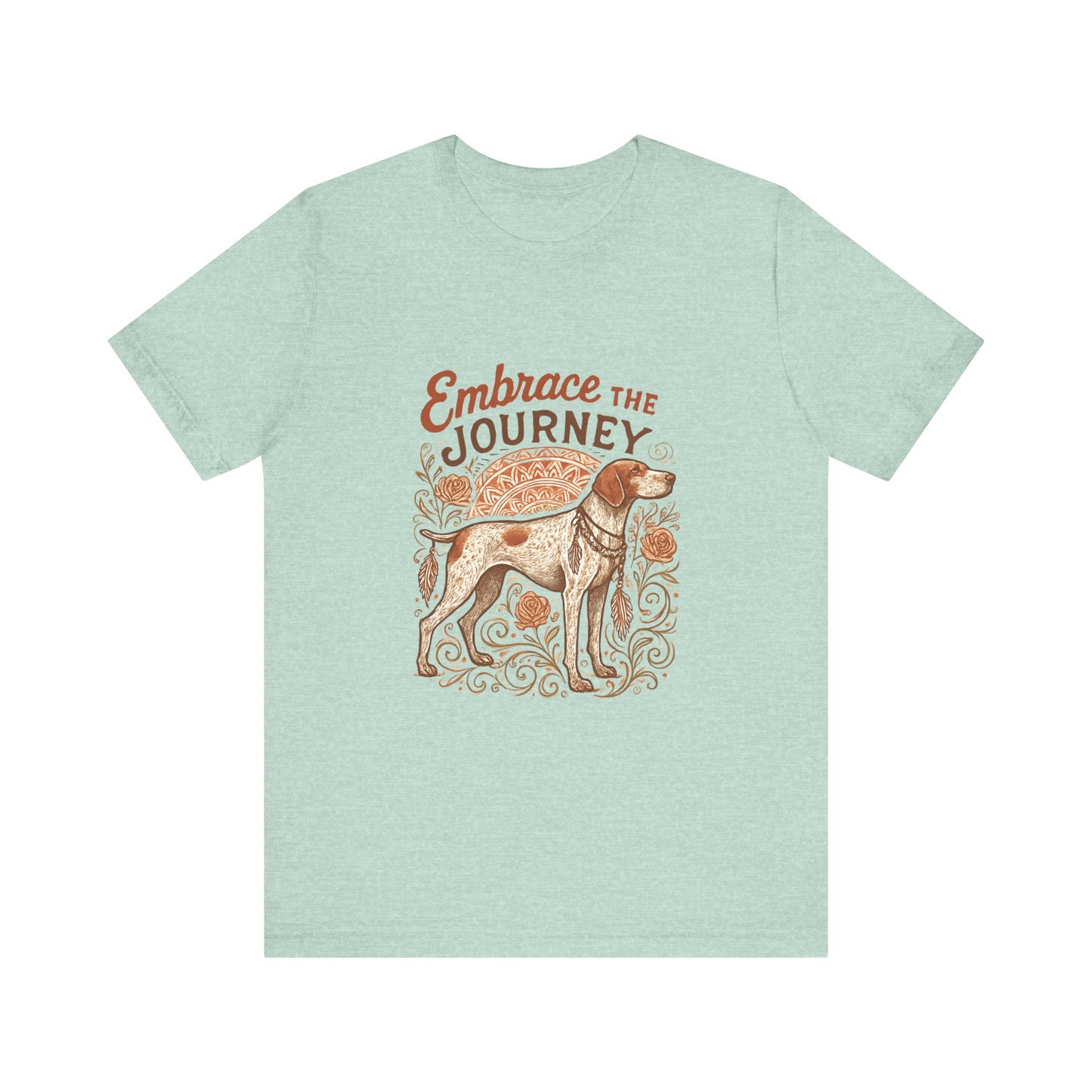 Dogtown Boho Revival "Embrace the Journey" Unisex Jersey Short Sleeve Tee (German Shorthaired Pointer)