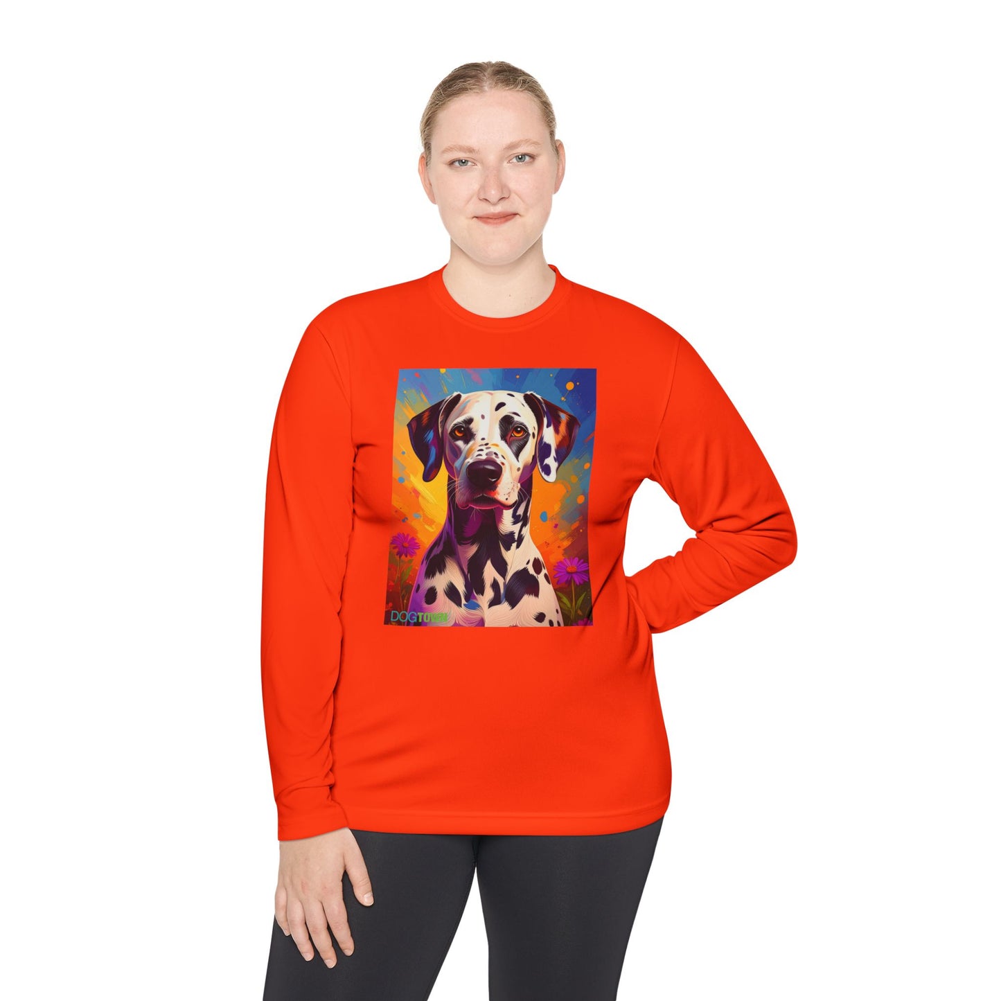 Pup Art Canvas Sport Long Sleeve Tee (Dalmation)