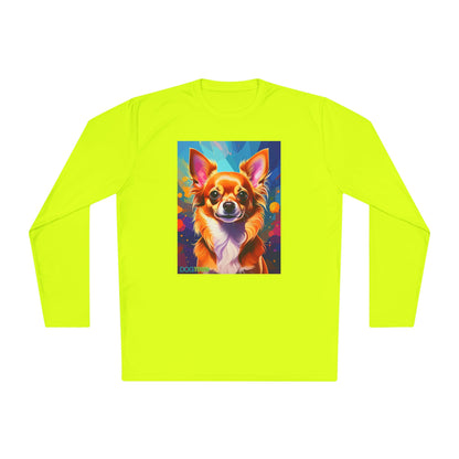 Pup Art Canvas Sport Long Sleeve Tee (Chihuahua)