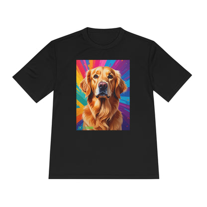 Pup Art Canvas Unisex Moisture Wicking Tee (Golden Retriever)