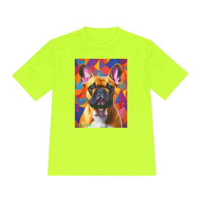 Pup Art Canvas Unisex Moisture Wicking Tee (French Bulldog)