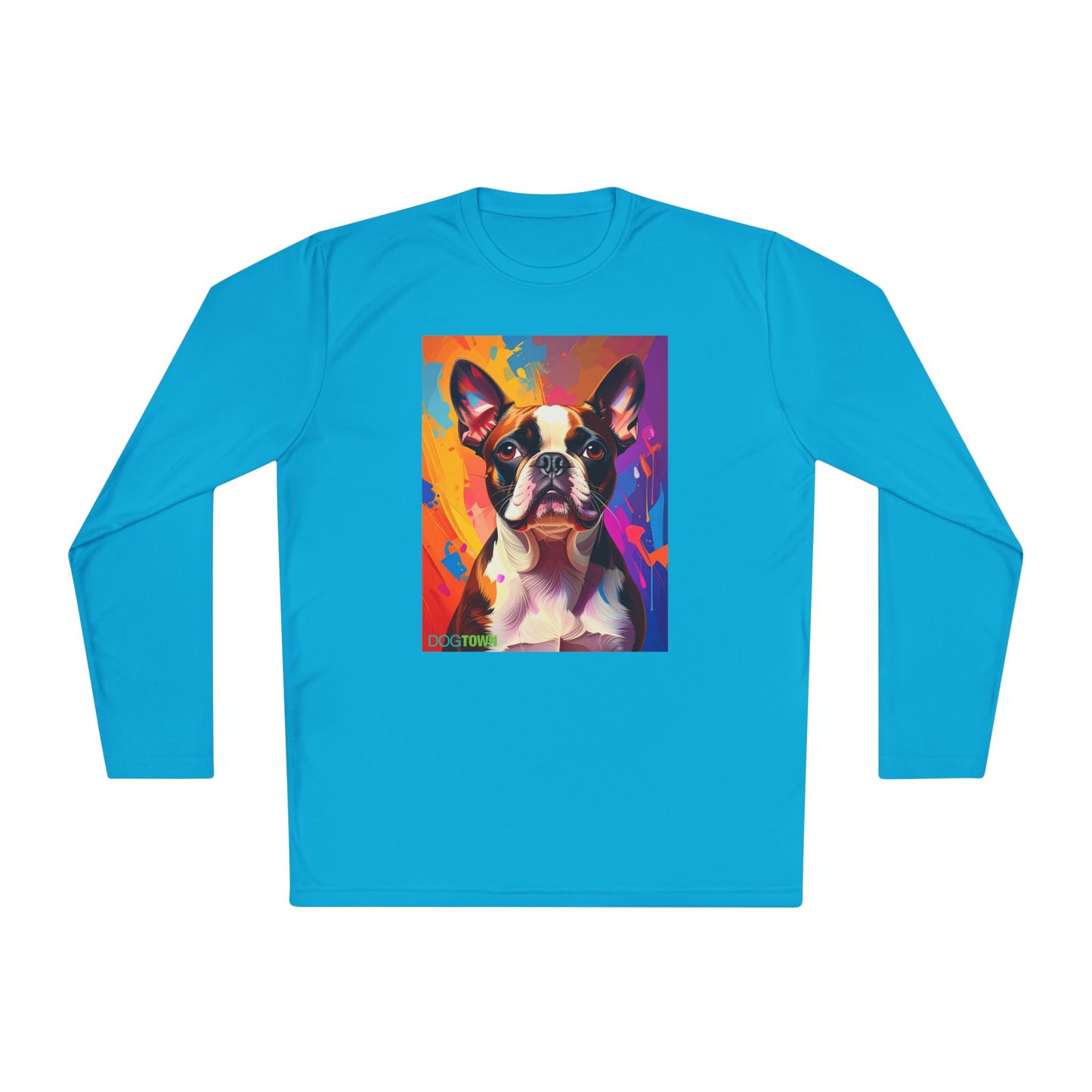 Pup Art Canvas Sport Long Sleeve Tee (Boston Terrier)