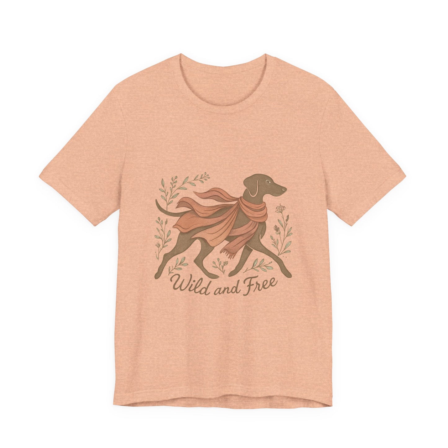 Dogtown Boho Revival "Wild and Free" Unisex Jersey Short Sleeve Tee (Weimaraner)