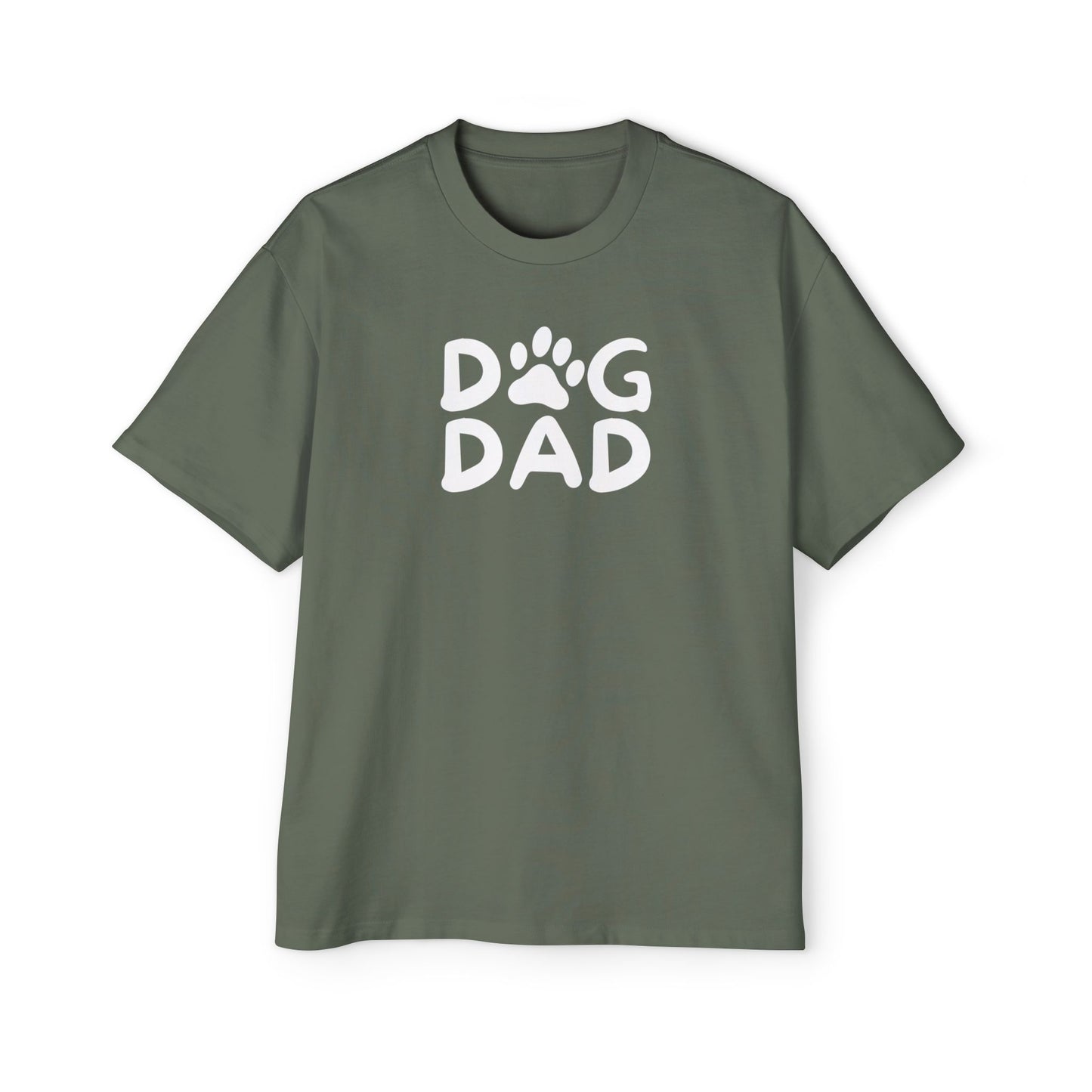 Dog Dad Heavy Oversized Tee, Perfect Gift for Dog Lovers, Casual Comfort, Father's Day, Pet Parent Apparel