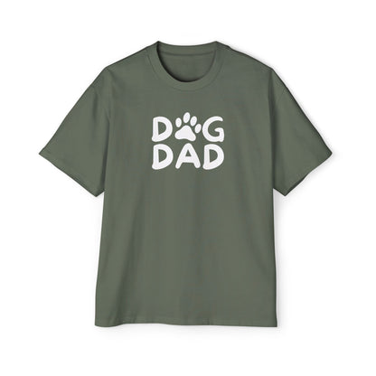 Dog Dad Heavy Oversized Tee, Perfect Gift for Dog Lovers, Casual Comfort, Father's Day, Pet Parent Apparel