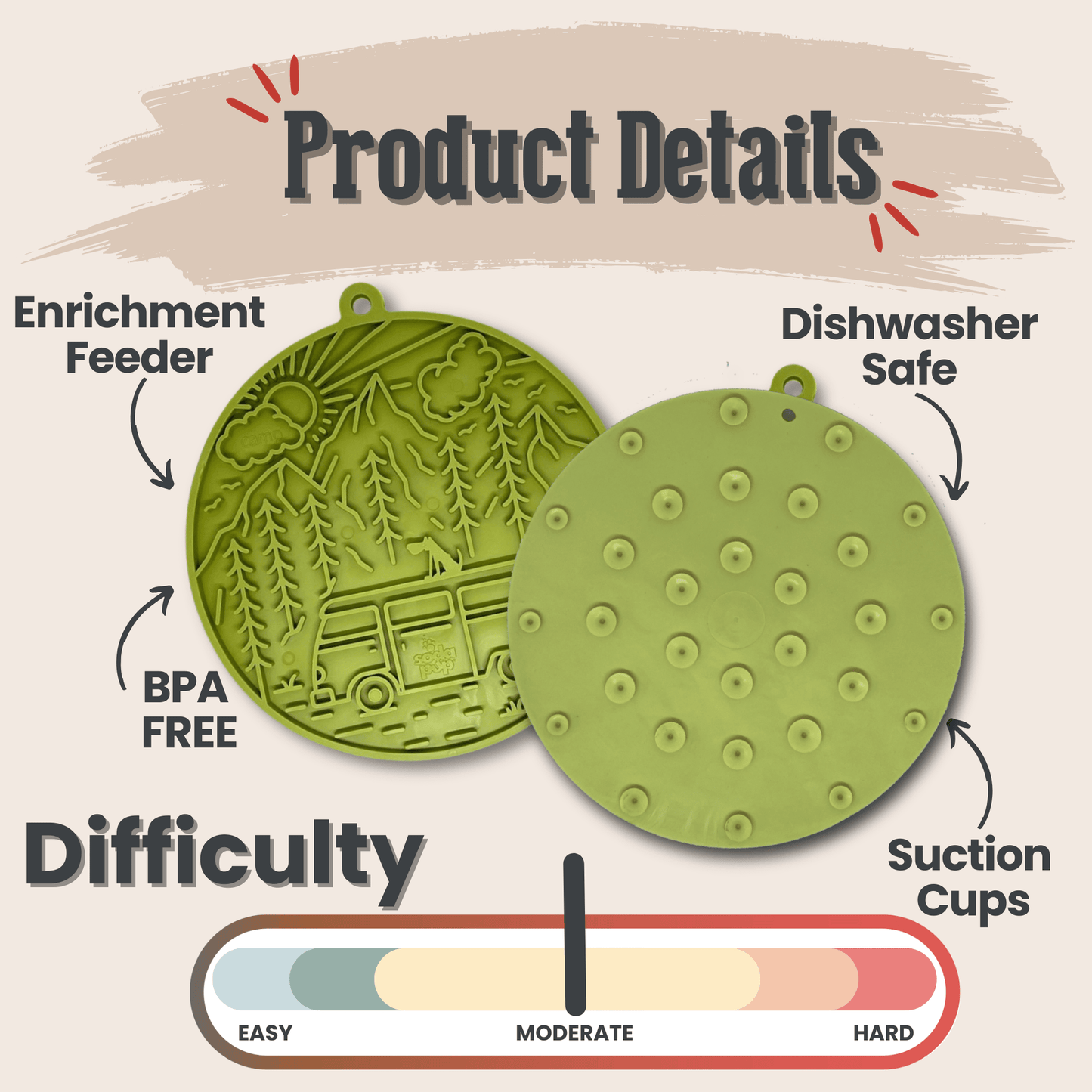 Dog Lick Mats with Suction Cups