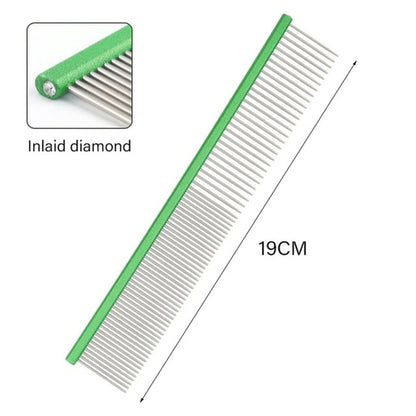 Light Aluminum Pet Comb 6 Colors Optional Professional Dog Grooming