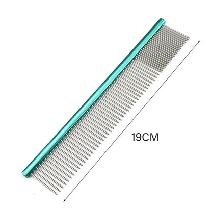 Light Aluminum Pet Comb 6 Colors Optional Professional Dog Grooming